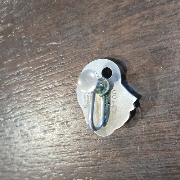 George Jensen Tulip Brooch and Matching screw back Earrings SS Denmark - Picture 7 of 12